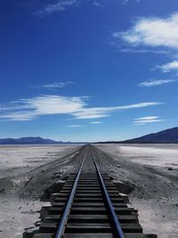 View of railroad tracks against sky