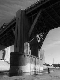 View of bridge over river