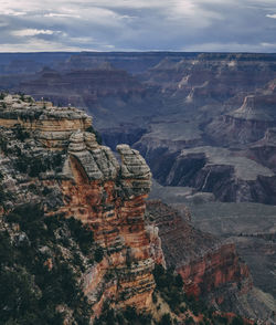 Aerial view of rock formations