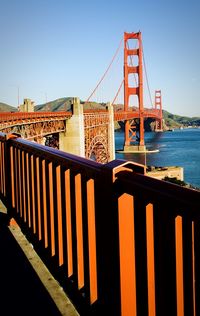 View of bridge over sea