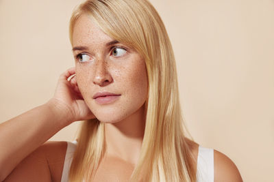 Close-up of young woman