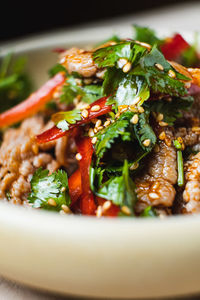 Close-up of food in plate