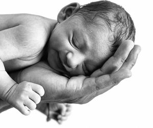 Close-up of shirtless baby boy