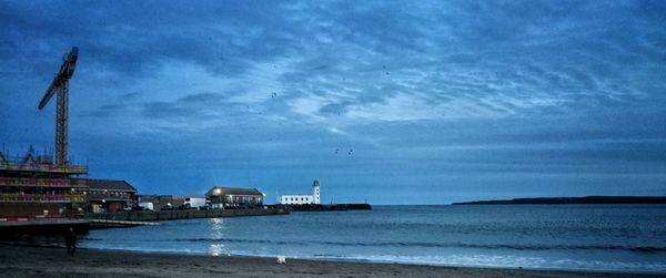 View of sea against cloudy sky