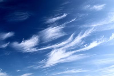 Low angle view of clouds in sky