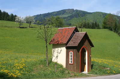 Chappel in green mountains