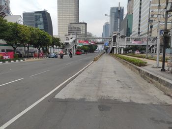 City street and modern buildings