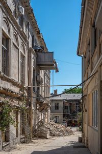 Damaged by a russian rocket building in the unesco-protected historical center of odessa, ukraine