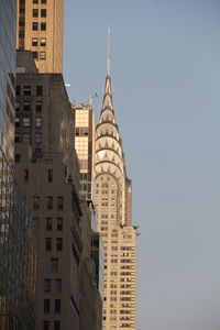 View of buildings against clear sky