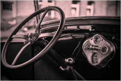 Close-up of vintage car