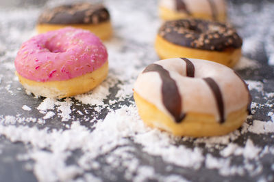 Close-up of dessert on table