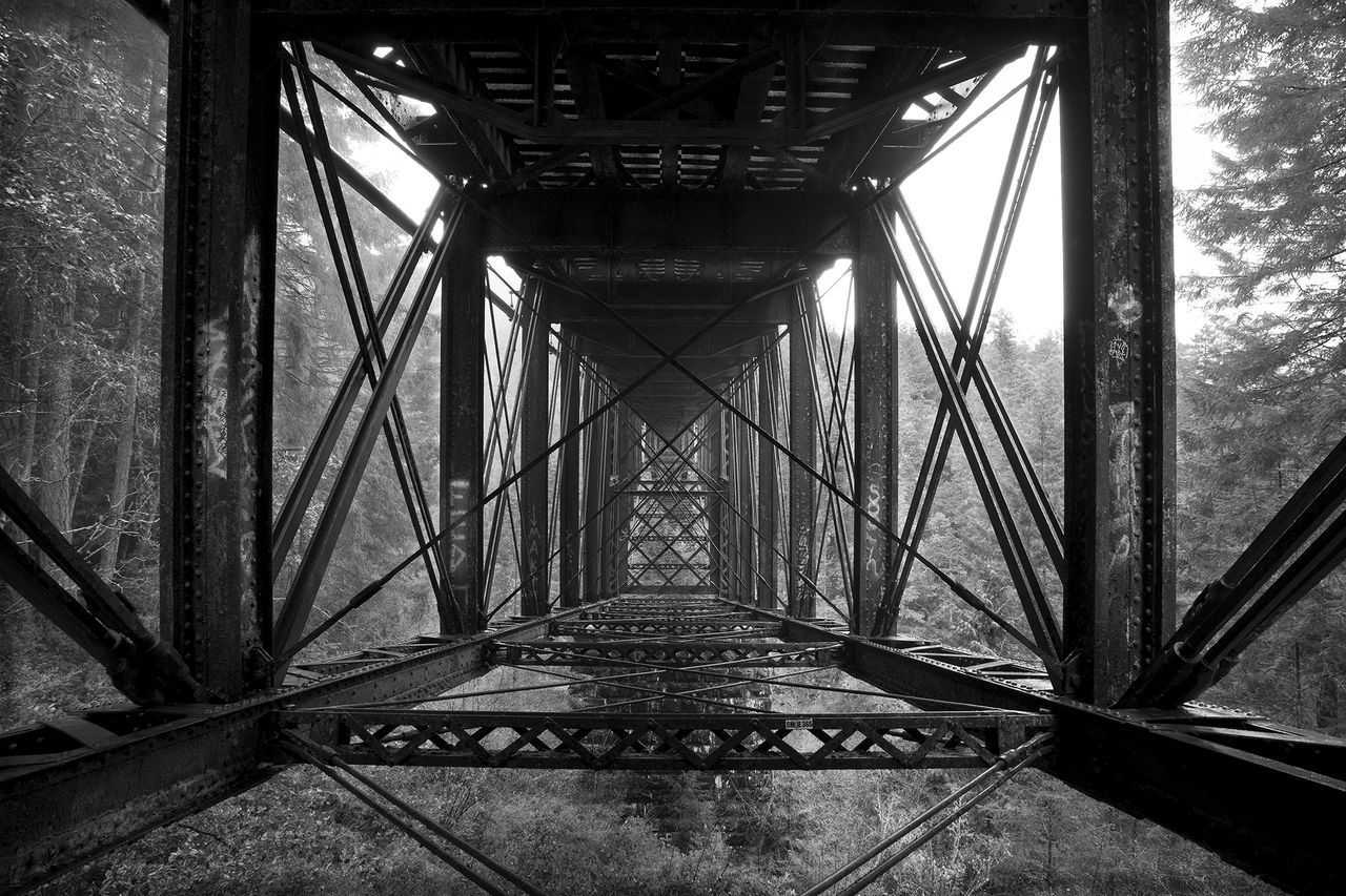 HIGH ANGLE VIEW OF BRIDGE AGAINST SKY