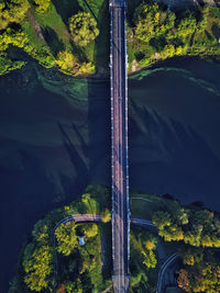 Scenic view of lake by trees