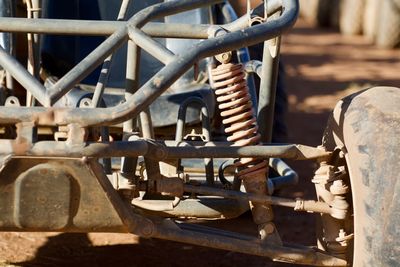 Close-up of rusty machine part