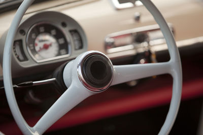 Interior of vintage car