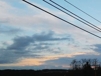 Low angle view of sky during sunset