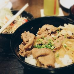 Close-up of served food