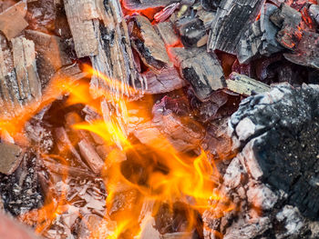 Full frame shot of bonfire