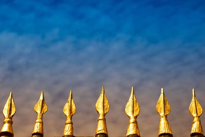 Low angle view of temple against sky