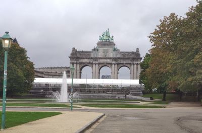 View of historical building against cloudy sky