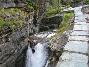 Stream flowing through rocks