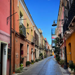 Italian streets with colorful houses