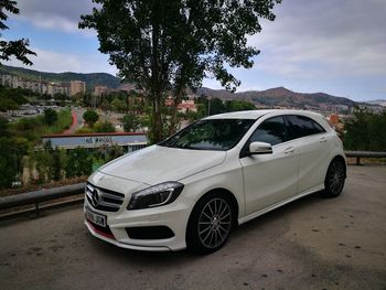 Car on road against sky