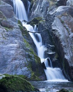 Scenic view of waterfall