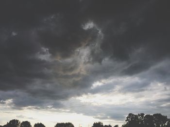 Low angle view of storm clouds in sky