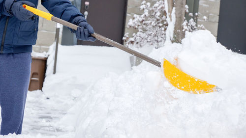 Man skiing on snow