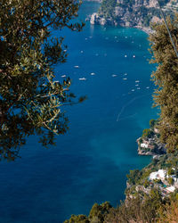 View over the clear water of amalfi