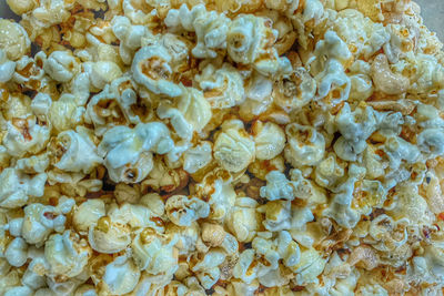 Full frame shot of popcorn 