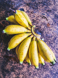 High angle view of bananas