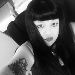 Portrait of beautiful woman at home