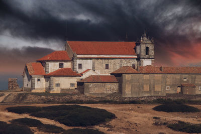 Exterior of old building against sky