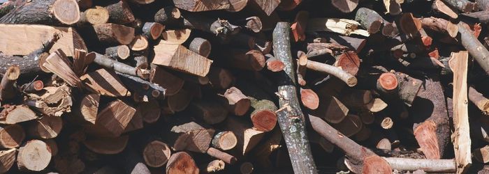 Full frame shot of firewood