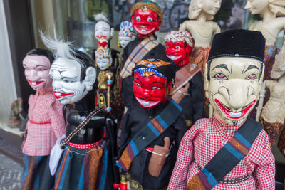 View of toys for sale in market