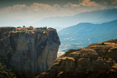 Rock formations at mountain