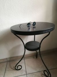 Sunglasses on table at home