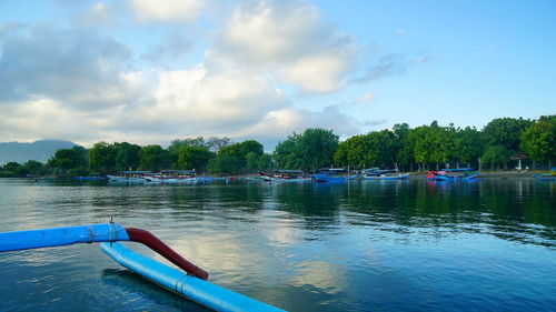 Scenic view of river against sky