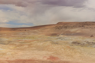 Scenic view of desert against sky