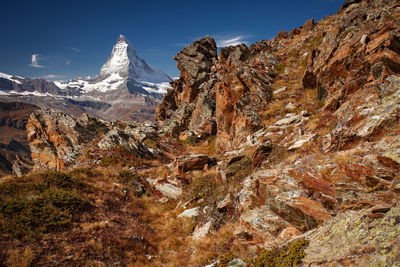 View of snow covered mountain