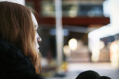 Young woman looking away