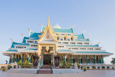 View of temple against clear sky