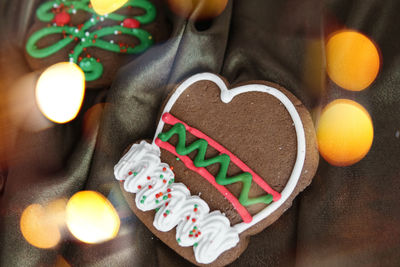 Close-up of gingerbread cookies