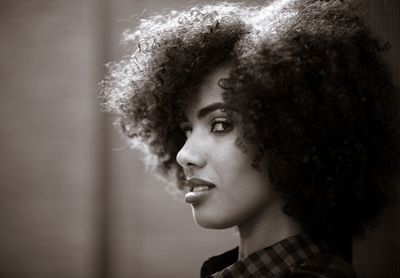 Close-up portrait of young woman