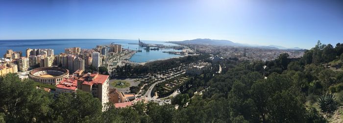 High angle view of cityscape