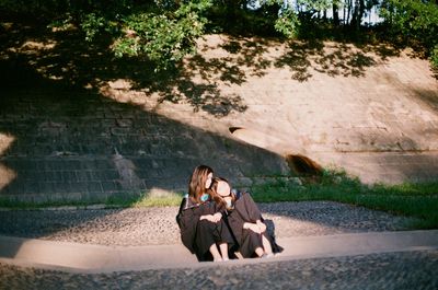 Woman sitting on chair