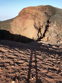 Aerial view of arid landscape