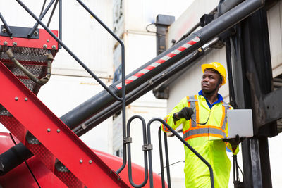 Man working at construction site